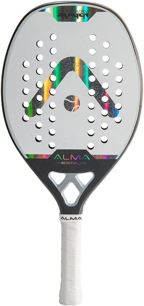 Raquete Beach Tennis Carbono 3K Skagen Branca Alma Genius