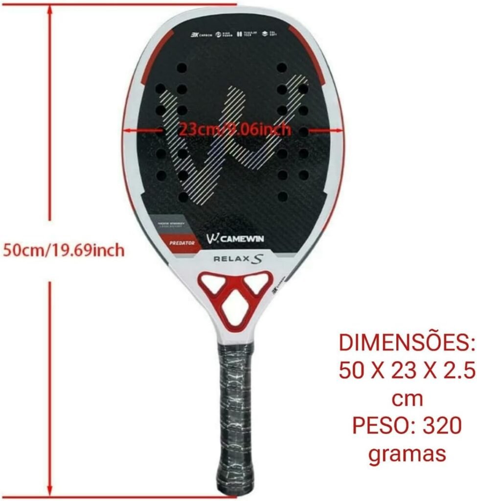 Raquete Camewin 3K EVA Soft