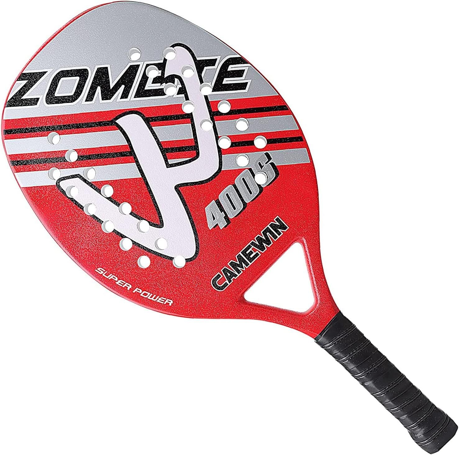 Raquete Camewin Vermelha de Fibra de Carbono