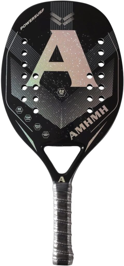 Raquete de Beach Tennis Profissional de Fibra de Carbono 3K